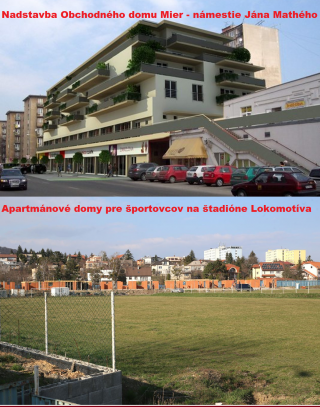 Apartmánové domy pre športovcov na štadióne Lokomotíva, Nadstavba Obchodného domu Mier 